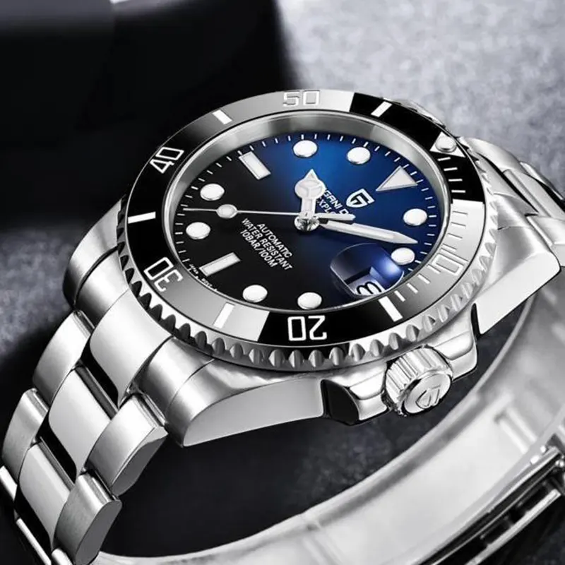 Pagani Design Submariner Blue-Black Combination Men's Watch- PD-1661